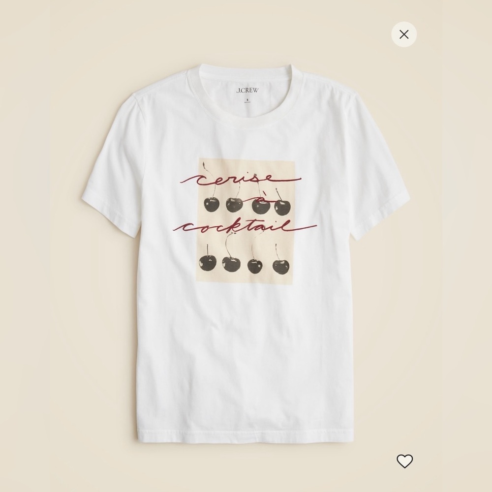 J. Crew Relaxed Fit Cerise Cocktail Graphic Tee
